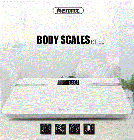 تصویر  ترازوی هوشمند Remax - نمایش حجم عضله استخوان و ...