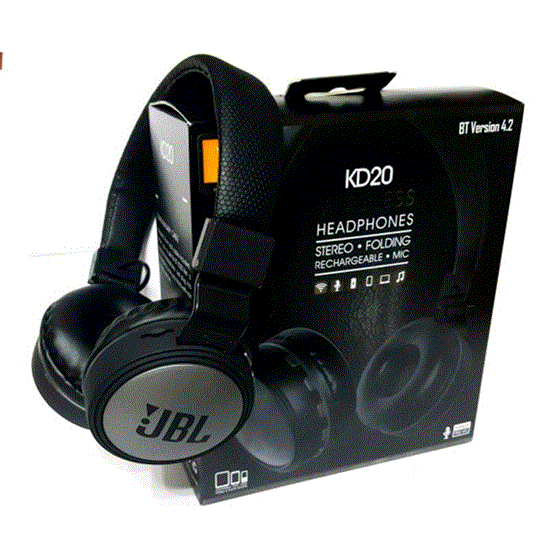 تصویر  هدفون جی بی ال مشکی مدل JBL wireless Headphone KD20