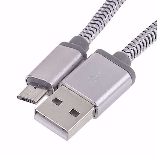 تصویر  کابل تبدیل USB بهMICRO USBلایتنینگ الدینیو مدل LS17 طول 2 متر