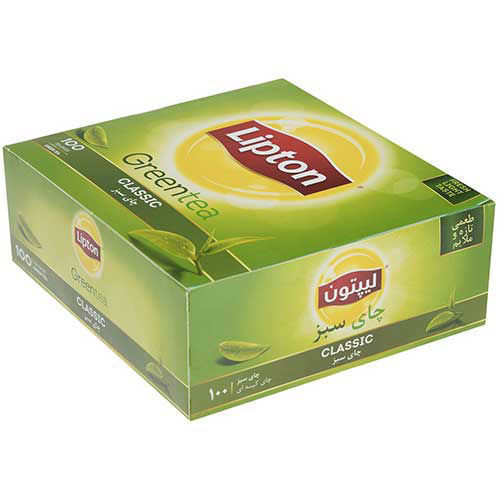 چای سبز کیسه‌ ای لیپتون مدل Classic بسته 100 عددی