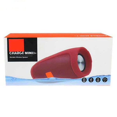 اسپیکر بلوتوثی قابل حمل +Charge Mini 3 رنگ قرمز