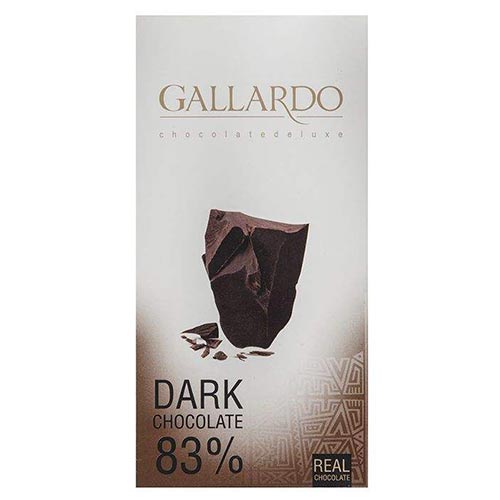 تصویر  تابلت گالاردو شکلات تلخ 83 درصد 80 گرمی فرمند