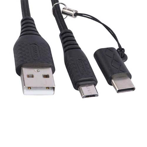 تصویر  کابل تبدیل USB به MicroUSB / USB-C بیاند مدل BA-319 طول 1متر