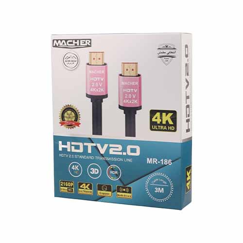 تصویر  کابل HDMI مچر 4K مدل MR-186 طول 3 متر