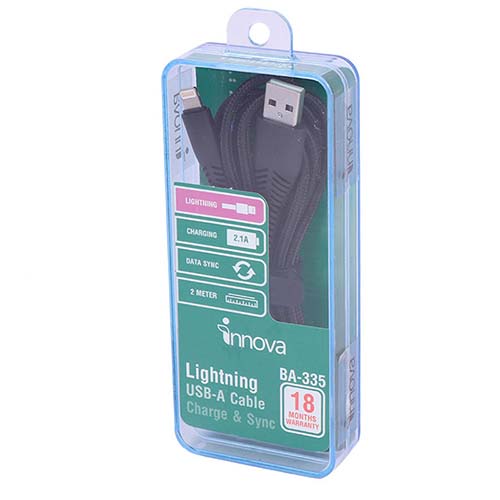 تصویر  کابل USB به لایتنینگ Innova مدل BA-335 طول 2 متر