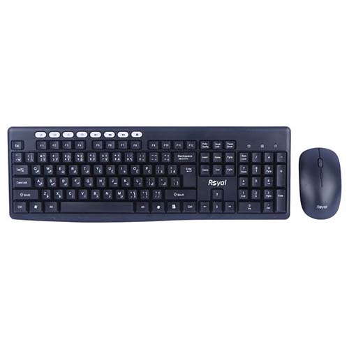 تصویر  ست کیبورد و ماوس بی سیم رویال مدل KM-870