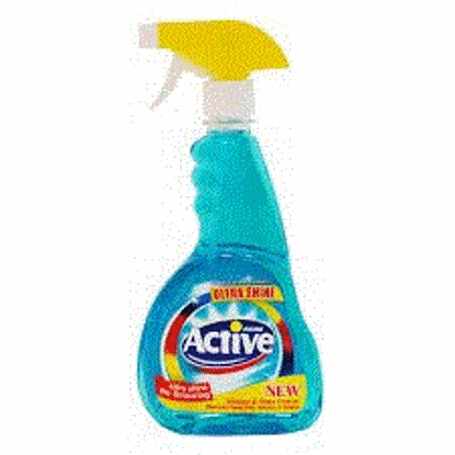 تصویر  شیشه پاک کن آبی اکتیو حجم 500 میلی لیتر