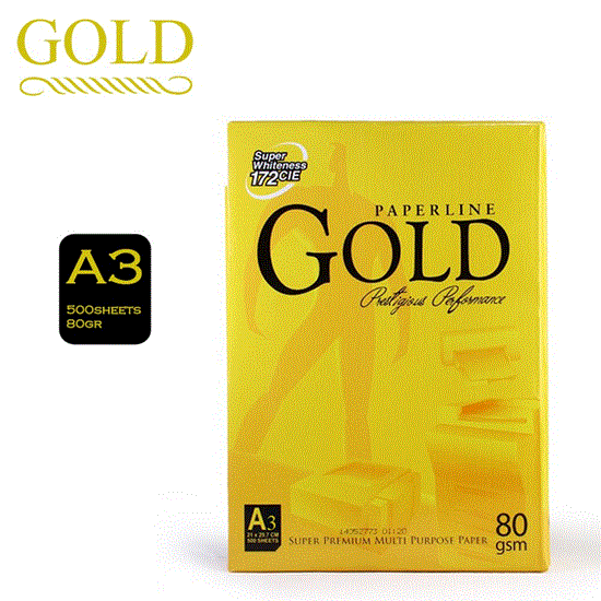 تصویر  کاغذ 80 گرمی گلد سایز A3 بسته 500 عددی GOLD paper
