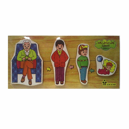 تصویر  پازل چوبی مراحل رشد انسان