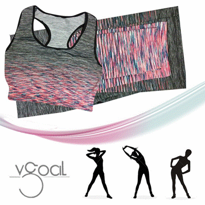 تصویر  تاپ و شلوار ورزشی زنانه صورتی VGOAL