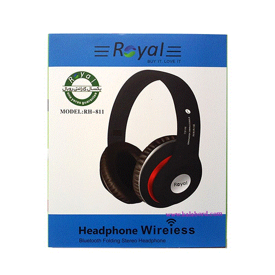 تصویر  هدفون رویال مشکی مدل ROYAL wireless Headphone RH-811