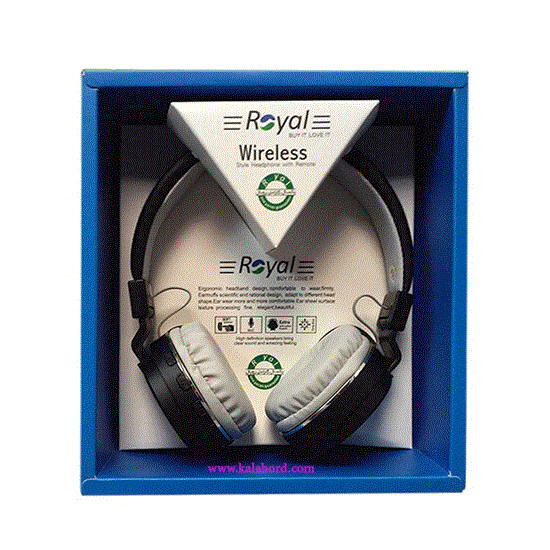 تصویر  هدفون رویال مشکی مدل ROYAL wireless Headphone RH-813