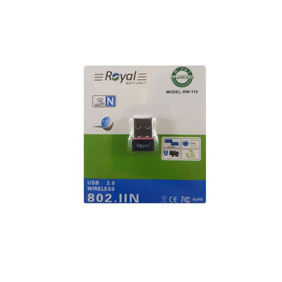 تصویر  کارت شبکه USB بی سیم رویال مدلRW -110
