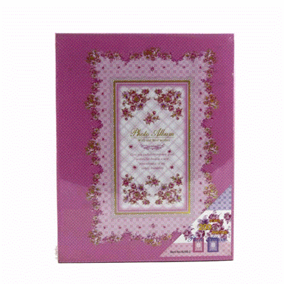 تصویر  آلبوم عکس صورتی ساده با ظرفیت 200عکس