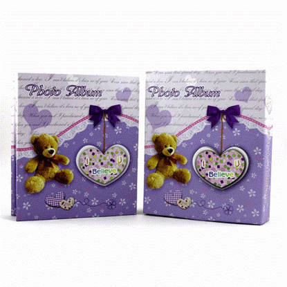 تصویر  آلبوم عکس طرح خرسی بنفش با ظرفیت 40عکس