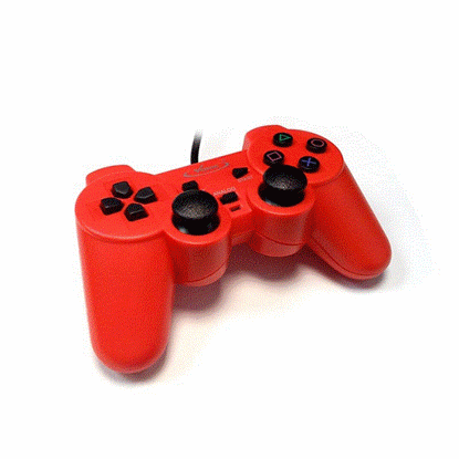 تصویر  دسته بازی تک شوکدار قرمز ونوس ps2