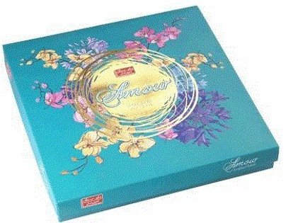 تصویر  شکلات مغزدار آجیلی شیرین عسل آمور وزن 400 گرم