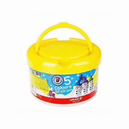 تصویر  خمیر بازی سطلی 5 رنگ آریا