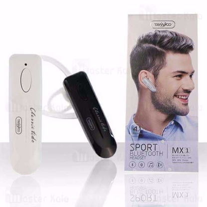 تصویر  هندزفری بلوتوث ترانیو سفید مدلMX1