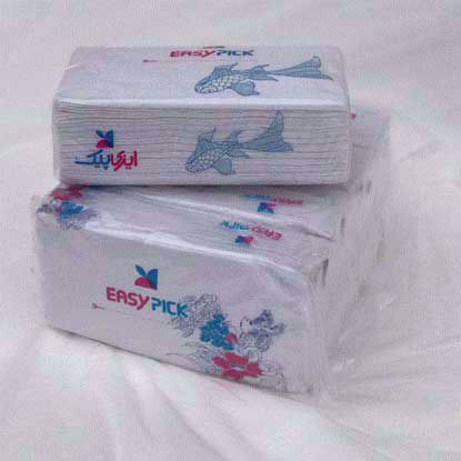 تصویر  دستمال کاغذی 100 برگ ایزی پیک بسته 4 عددی