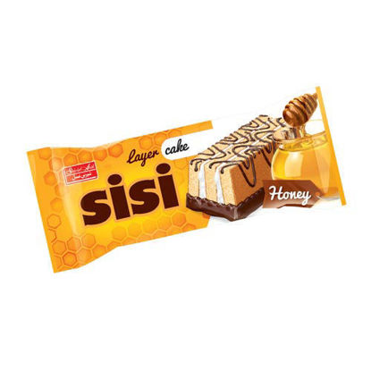 تصویر  کیک سه لایه شیر عسل روکش دار40 گرم سی سی