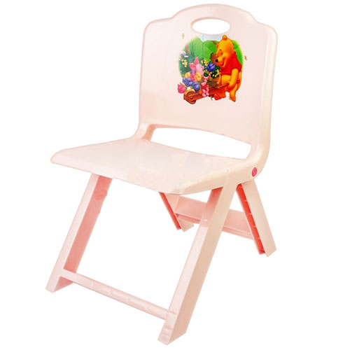 تصویر  صندلی تاشو کودک گلبهی رنگ تابا