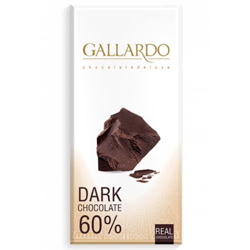 تصویر  تابلت گالاردو شکلات تلخ 60 درصد 80 گرمی فرمند