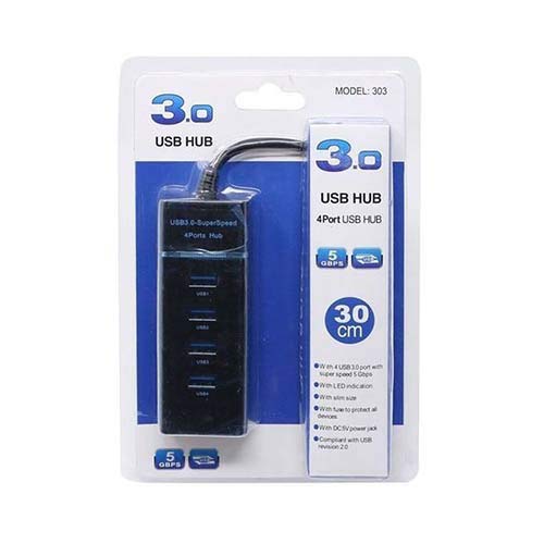 تصویر  هاب ۴ پورت USB 3.0 مدل 306