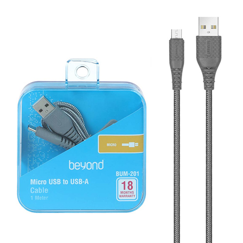 کابل تبدیل USB به Micro USB بیاند مدل BUM-201 طوسی