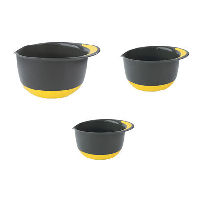 تصویر  کاسه مخلوط کن KLEEZ مجموعه سه عددی رنگ زرد