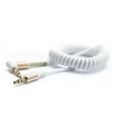 تصویر  کابل AUX ریمکس مدل فنری طول 1.8 متر رنگ سفید