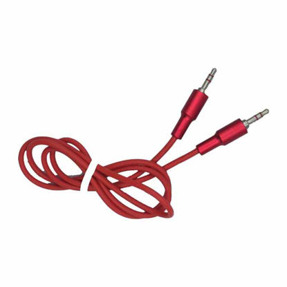 تصویر  کابل AUX ریمکس طول 1 متر رنگ قرمز