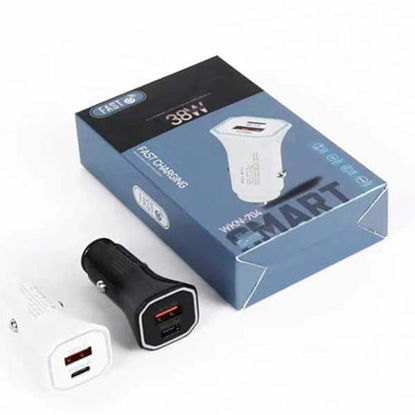 تصویر  شارژر فندکی SMART مدل WKN-704 رنگ مشکی