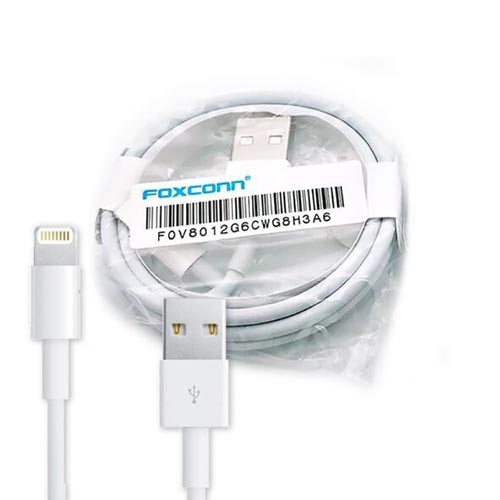 تصویر  کابل شارژ USB به لایتنینگ Foxconn مدل FOV8A54 طول 1 متر