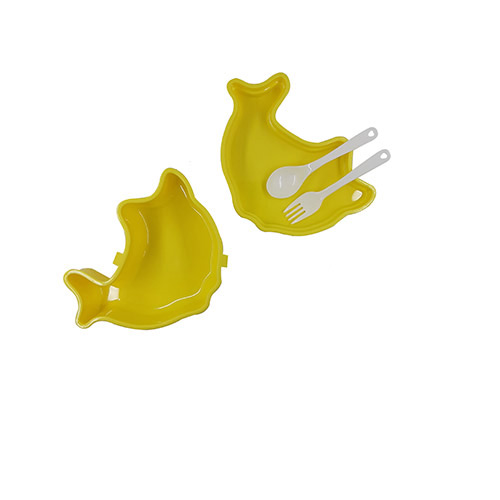 تصویر  ظرف غذای کودک طرح دلفین رنگ زرد