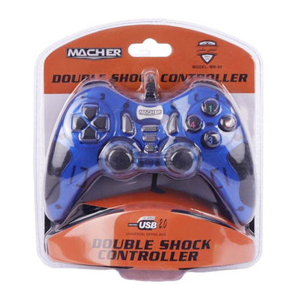 تصویر  دسته بازی مچر کامپیوتری مدل MR-60 آبی
