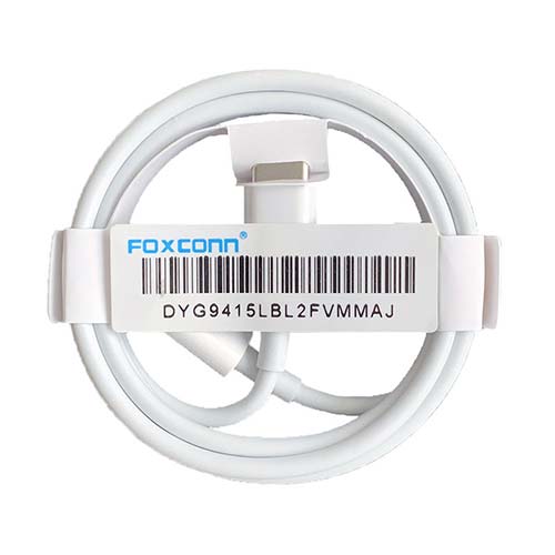 تصویر  کابل شارژ USB-C به لایتنینگ Foxconn طول 1 متر جعبه ای