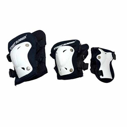 تصویر  ست لوازم ایمنی استریت رانر 6 تکه مشکی