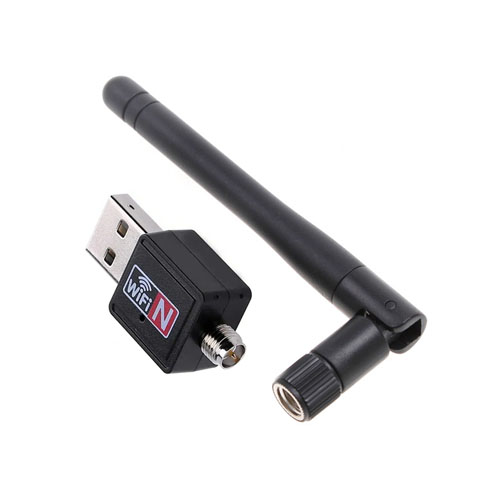 تصویر  کارت شبکه USB بی سیم مدل 802.11N آنتن کوتاه