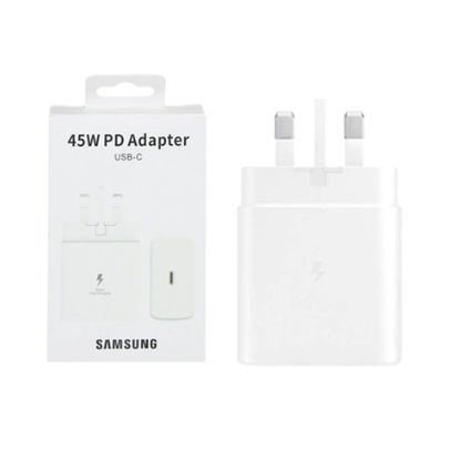 تصویر  آداپتور 45 وات سامسونگ مدل EP-TA845 رنگ سفید