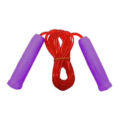 تصویر  طناب ورزشی مدل A-08 بنفش قرمز