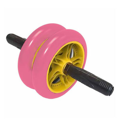 تصویر  چرخ تمرین شکم مدل ICARE صورتی و زرد