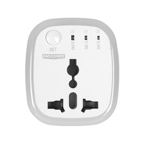 تصویر  تبدیل برق 3 به 2 تایمر دار مچر مدل MR-265