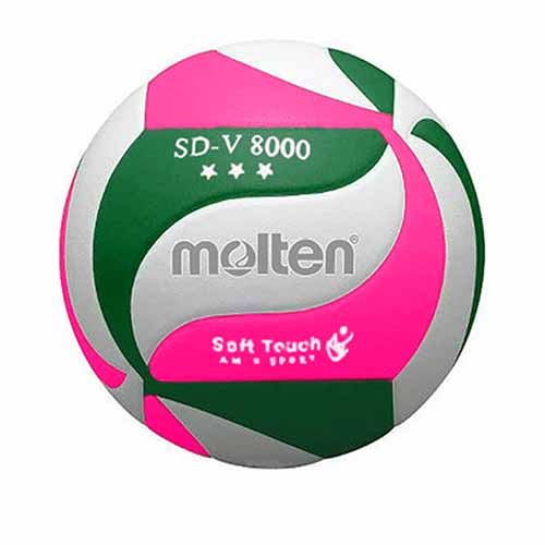 تصویر  توپ والیبال مولتن مدل SD-V 8000 رنگ (صورتی-سبز)