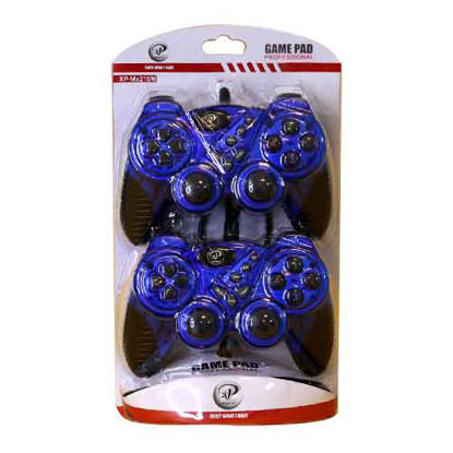 تصویر  دسته بازی شوکدار دو عددی ایکس پی پروداکت مدل MX216 آبی