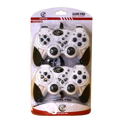 تصویر  دسته بازی شوکدار دو عددی ایکس پی پروداکت مدل MX216 سفید