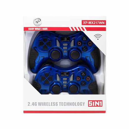 تصویر  دسته بازی بی سیم دو عددی ایکس پی پروداکت مدل MX217W آبی