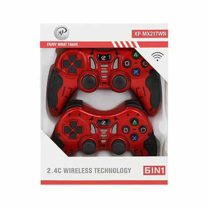تصویر  دسته بازی بی سیم دو عددی ایکس پی پروداکت مدل MX217W قرمز