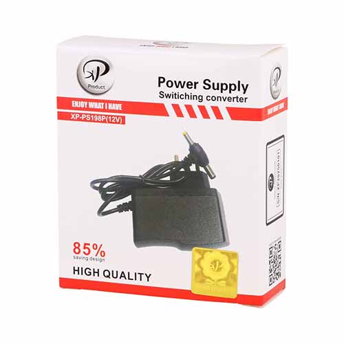 تصویر  آداپتور 12 ولت 1 آمپر دو سر ایکس پی-پروداکت مدل XP-PS198T