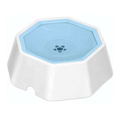 تصویر  ظرف آب آرام خور سگ و گربه بایو موزارا آبی